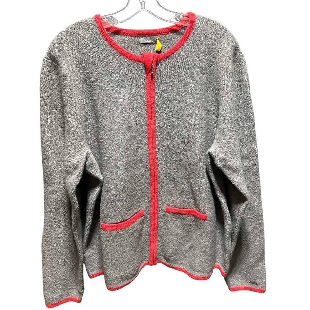 NWT Cabela’s Boiled Wool Gray Full Zip Sweater Size XL
